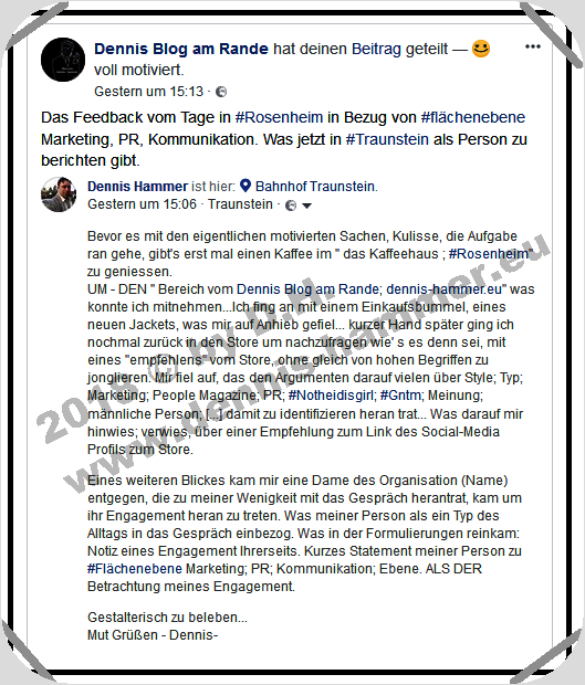 Beschreibung aus Traunstein von Rosenhim